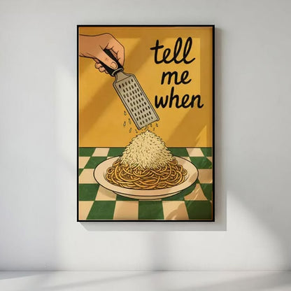 Kitchen Decor- Cheesy Pasta Lovers Art Poster Full Size 24''x36''