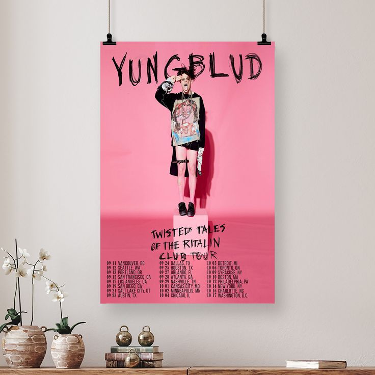 X524 Yungblud Concert 21st Century Liability Fabric Poster Art Size 24''x36''