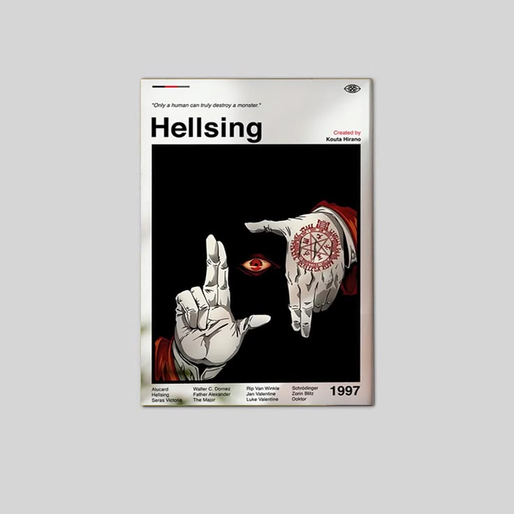 Hellsing Anime Poster: Minimalist Manga Art Print