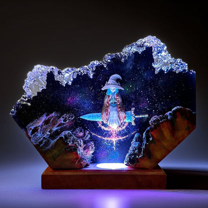 Doll Witch Of The Moon Resin Lamp