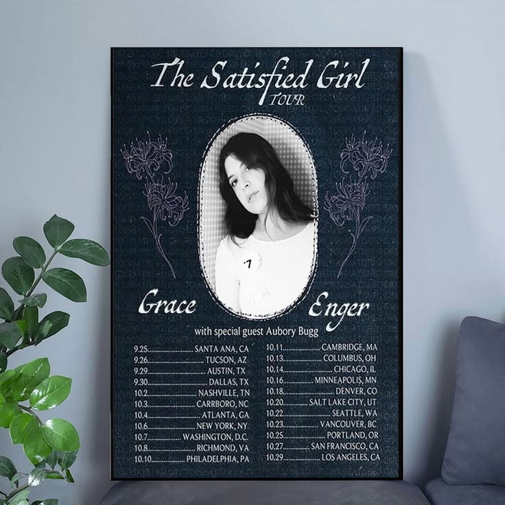 Grace Enger Fall Tour 2026 Indie Pop Music Concert Poster Wall Art Print 24x36