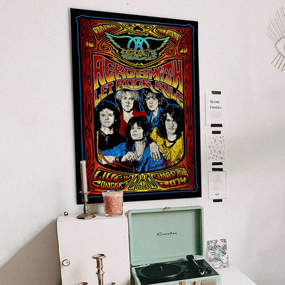 Aerosmith Music Band Concert Poster Cool Wall Art Print Poster Size 24''x36''