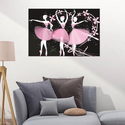 Dancing Ballerinas Wall Poster Unframed Version Size 24''x36''