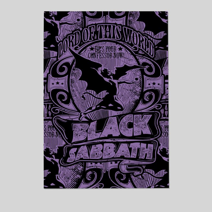 Black Sabbath Poster Lord Of This World Band Logo Textile Size 24''x36''