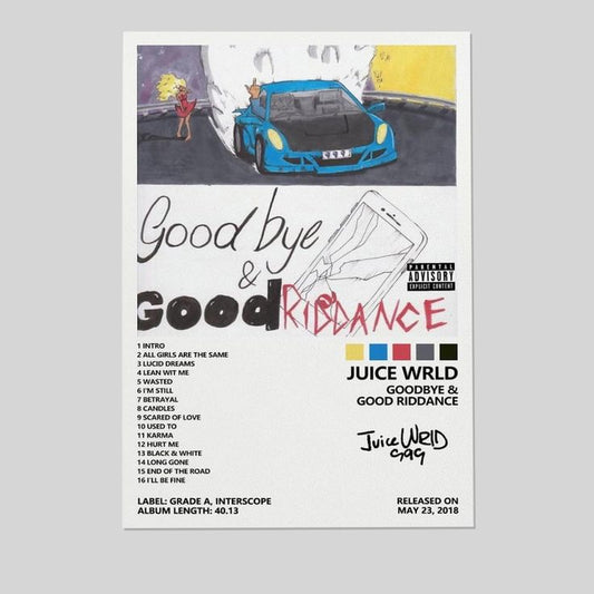 Goodbye & Good Riddance Album Cover Poster for Bedroom Aesthetic Canvas Size 24''x36''