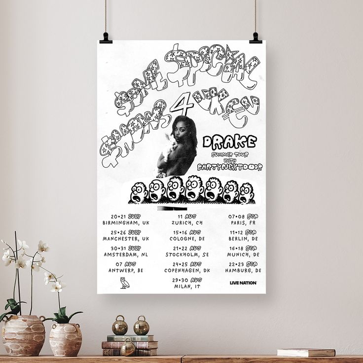 Drake and PARTYNEXTDOOR SOME SPECIAL SHOWS 4 U Tour 2025 Poster Size 24''x36''