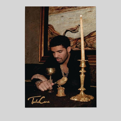 Drake Take Care Album Cover Art Poster, Unframed - Bedroom Decor  Size 24''x36''
