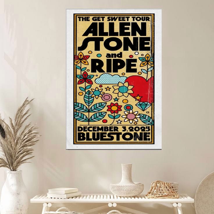 Allen Stone Ripe Bluestone December 2025 Poster Home Decor, Wall Art Size 24''x36''