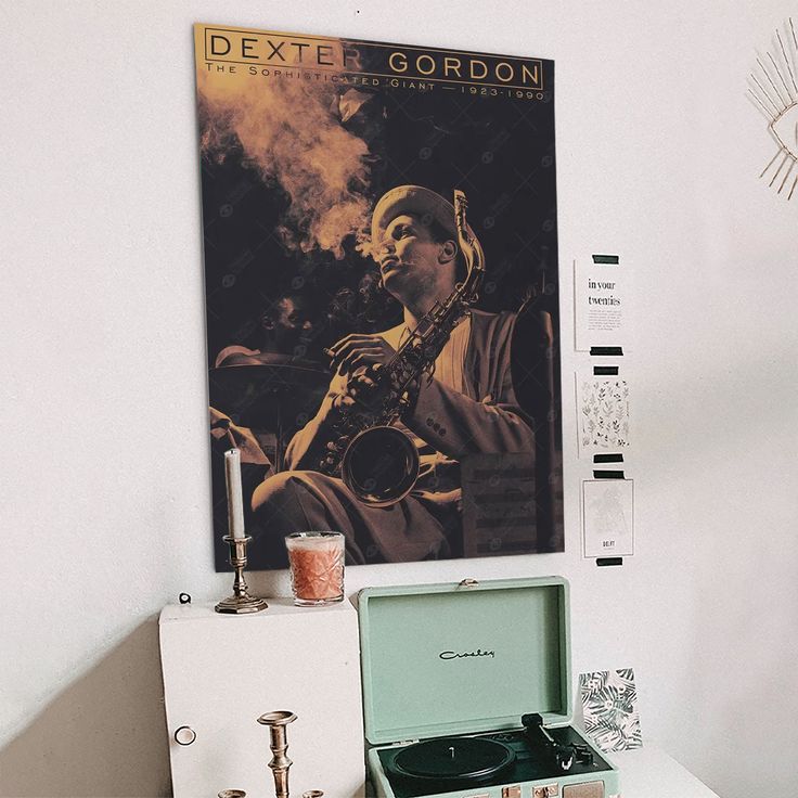 Dexter Gordon Poster Retro Jazz Music Wall Art Size 24''x36''
