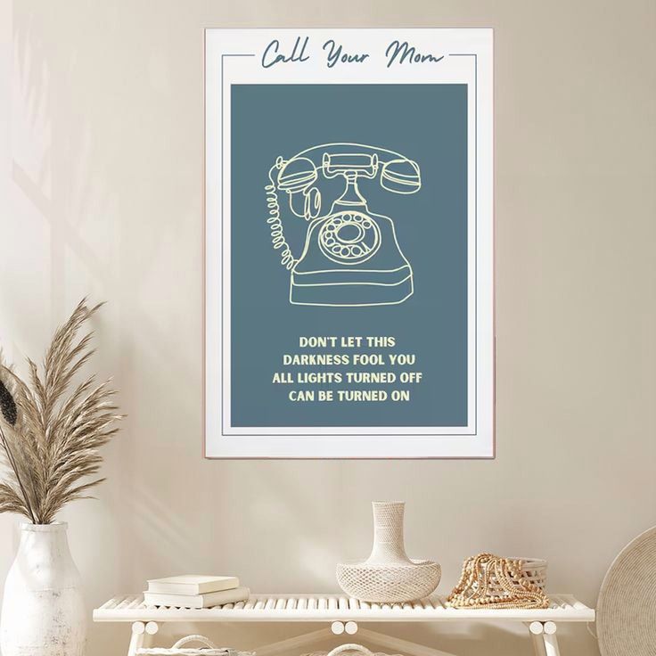 Call Your Mom Inspired Lyric Poster, Home Decor Poster Full Size 24''x36''