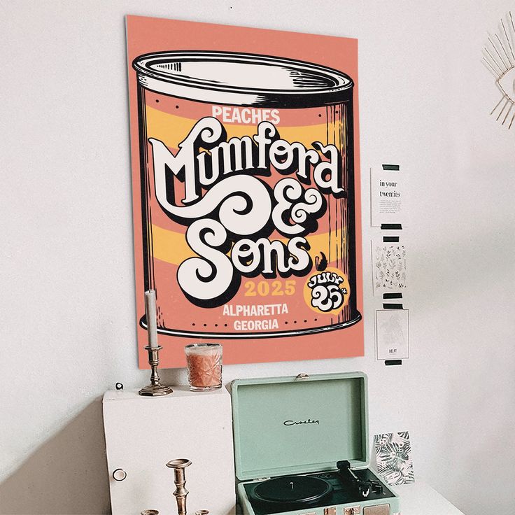 Mumford And Sons At Ameris Bank Amphitheatre In Alpharetta GA On July 26 2025 Poster Size 24''x36''
