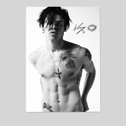 Yungblud “Shattered State” Splatter Deluxe Vinyl + Kissed Motel B&W Poster Bundle Size 24''x36''