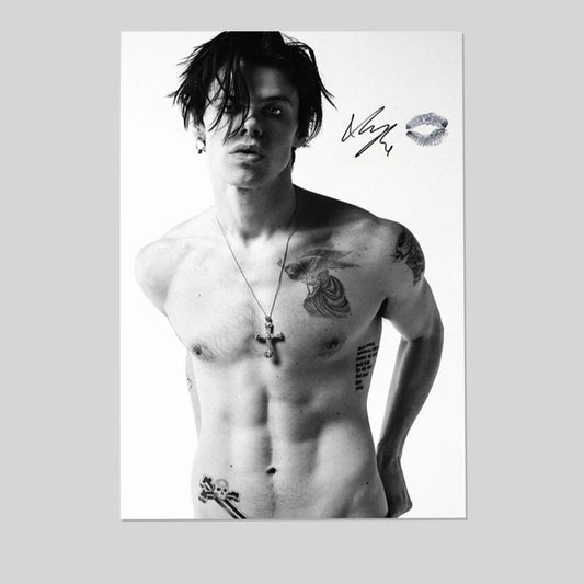 Yungblud “Shattered State” Splatter Deluxe Vinyl + Kissed Motel B&W Poster Bundle Size 24''x36''