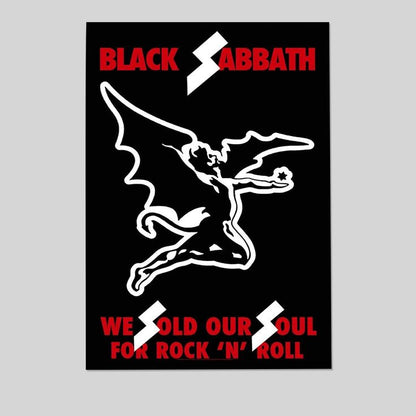 Black Sabbath we Sold Our Souls Textile Flag Black Size 24''x36''