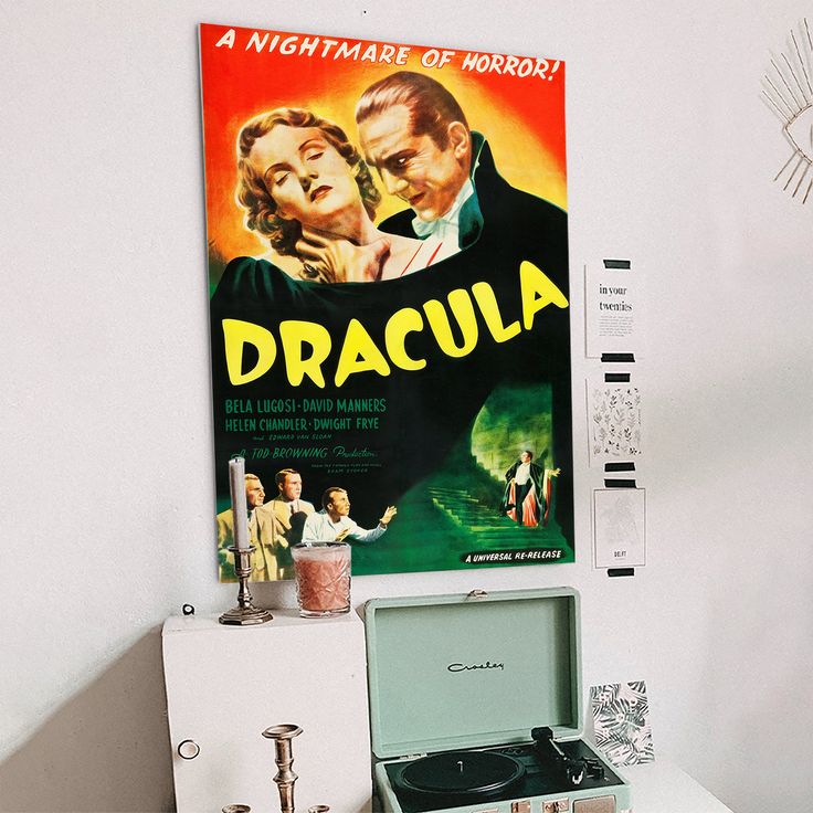 Dracula 1931 Bela Lugosi Nightmare Of Horror Horror Movie Poster Monster Memorabilia Spooky Scary Size 24''x36''