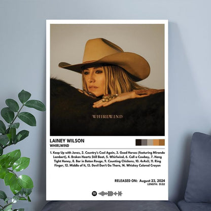 Lainey Wilson Whirlwind   Album High Quality Music Poster Size 24''x36''
