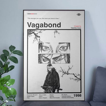 Vagabond Anime Poster: Minimalist Manga Art Print