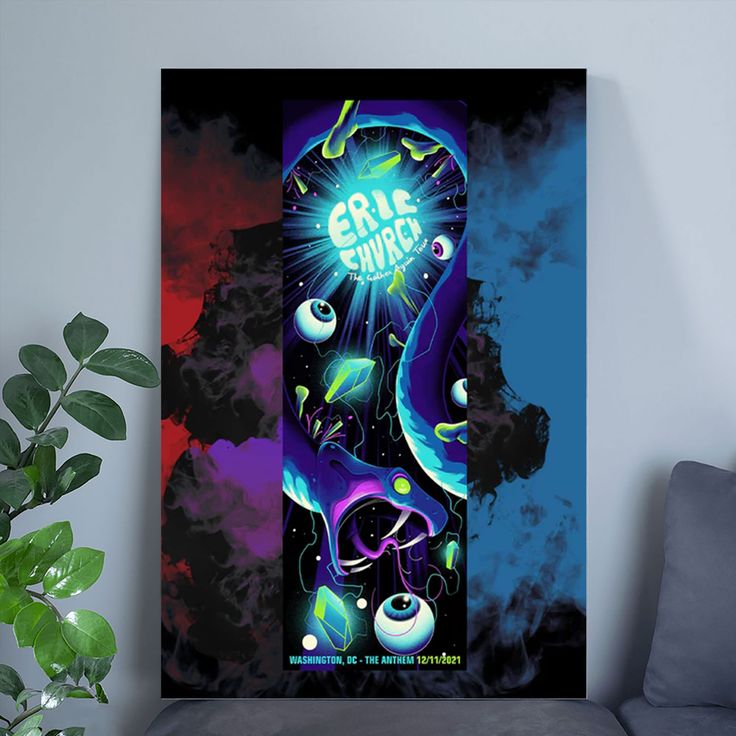 Eric Church Show Poster - Washington, DC 12-11-21 Size 24''x36''