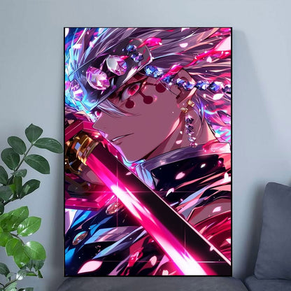 imetsu no Yaiba Uzui Tengen Sound Pillar Neon Aesthetic Wall Art Poster Size 24''x36''