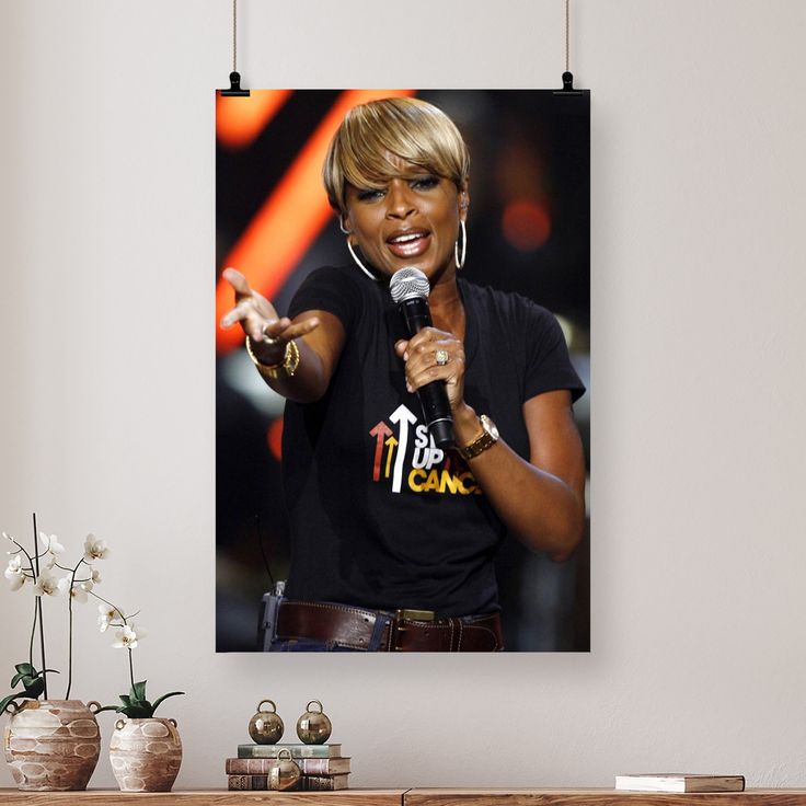 Mary J Blige Legend Musician Print Painting Wall Art Home Decor - POSTER Size 24''x36''