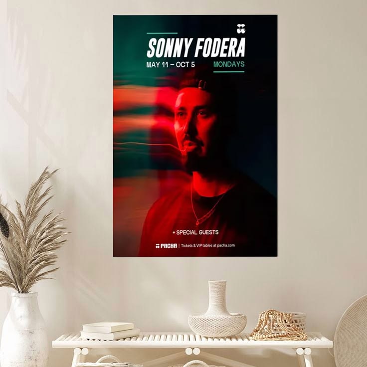Sonny Fodera Poster Print, House Music Wall Art, EDM Concert Poster, Electronic Music Decor, DJ Fan Gift, Club Culture Artwork