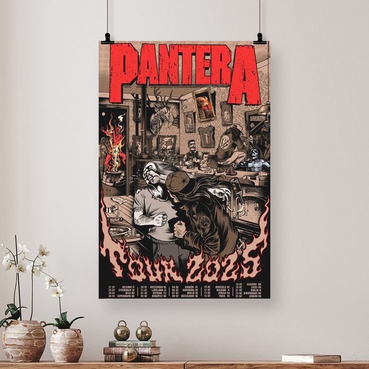 Pantera 2025 Tour Lithograph Poster Size 24''x36''
