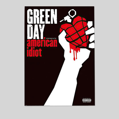 Gr.een Day - Music Poster (American Idiot - Album Cover) Retro Style - Size 24''x36''
