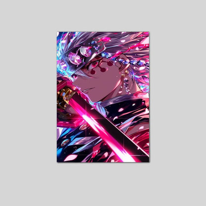 imetsu no Yaiba Uzui Tengen Sound Pillar Neon Aesthetic Wall Art Poster Size 24''x36''