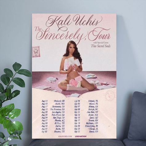 Kali Uchis 2025 The Sincerely Tour Poster Size 24''x36''