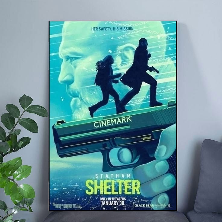 Shelter 2026 Movie Poster Official Style Mystery Thriller Art Poster Size 24''x36''