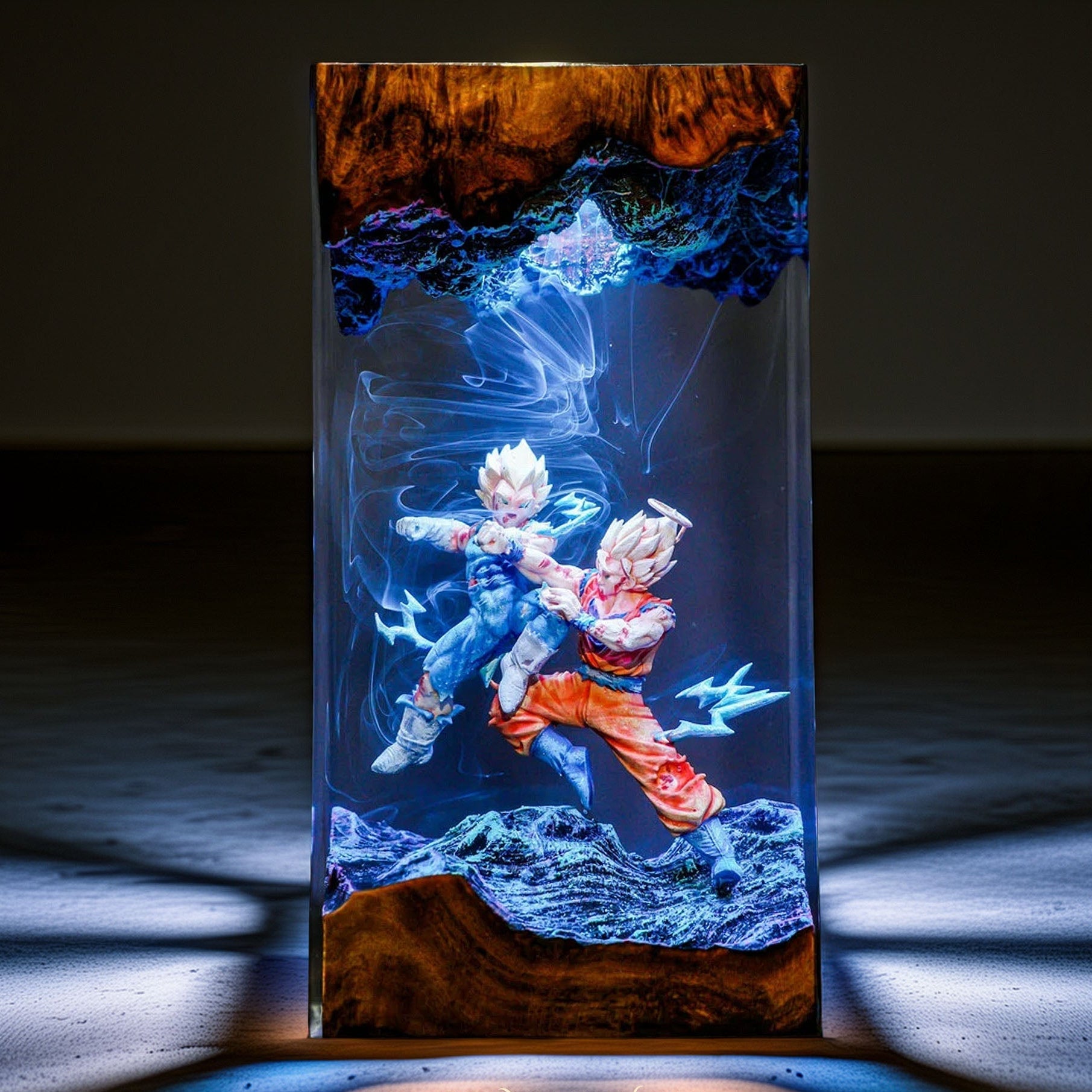 Cosmic Warrior Vs Royal Pride Warrior Resin Lamp V2