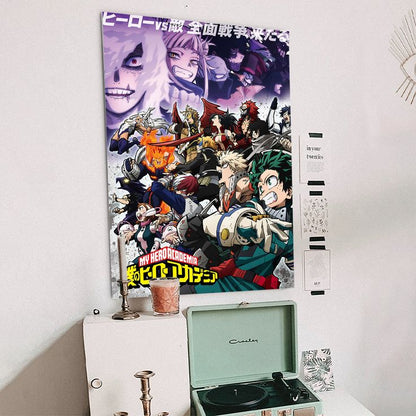 My Hero Academia: Season 6 - Key Art Wall Poster Retro Style - Size 24''x36''