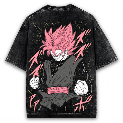 2-SIDED GOKU BLACK ULTRA EGO WASHED TEE