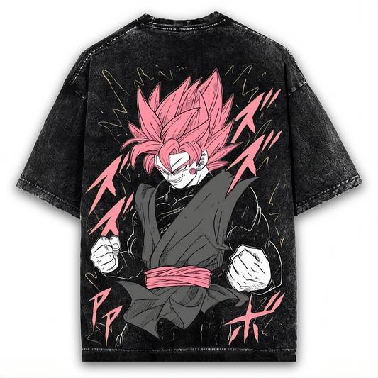 2-SIDED GOKU BLACK ULTRA EGO WASHED TEE