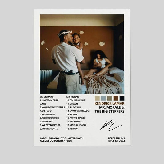 Kendrick Poster Lamar Mr. Morale & The Big Steppers Music Album Cover Posters for Room Aesthetic Bedroom Decor Size 24''x36''
