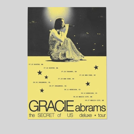 Gracie Abrams 2025 The Secret Of Us Deluxe Tour Poster Size 24''x36''