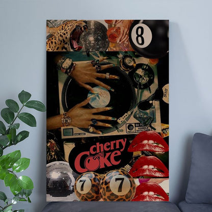 Retro Poster - Black Girl Poster - Vintage Style - Size 24x36