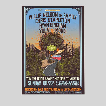 Chris Stapleton Back on the road again with Outlaw Music Festival Poster Size 24''x36''
