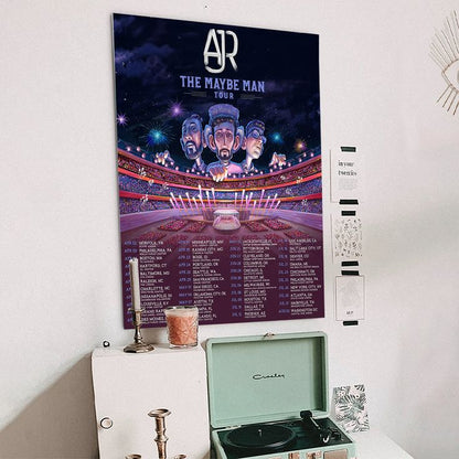 AJR The Maybe Man TourAlbum Cover Canvas Poster Print Music Posters for Room Aesthetic Gift Size 24''x36''