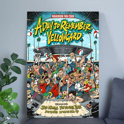 Music Poster State Champs A Day To Remember Yellowcard 2025 Retro Style - Size 24''x36''