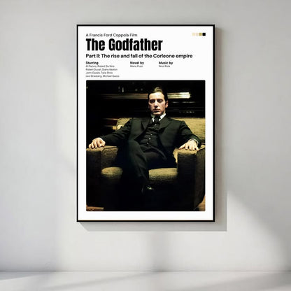The Godfather Part 2 Poster, Classic Cinematic and Vintage inspired Wall Art