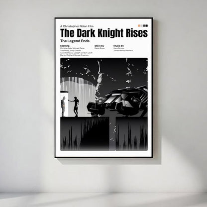 The Dark Knight Rises Poster, Action Cinematic Wall Art