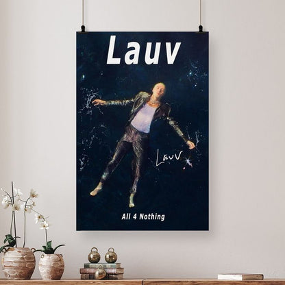 Music Poster- Lauv Singer - All 4 Nothing Album - Vintage Style - Size 24x36