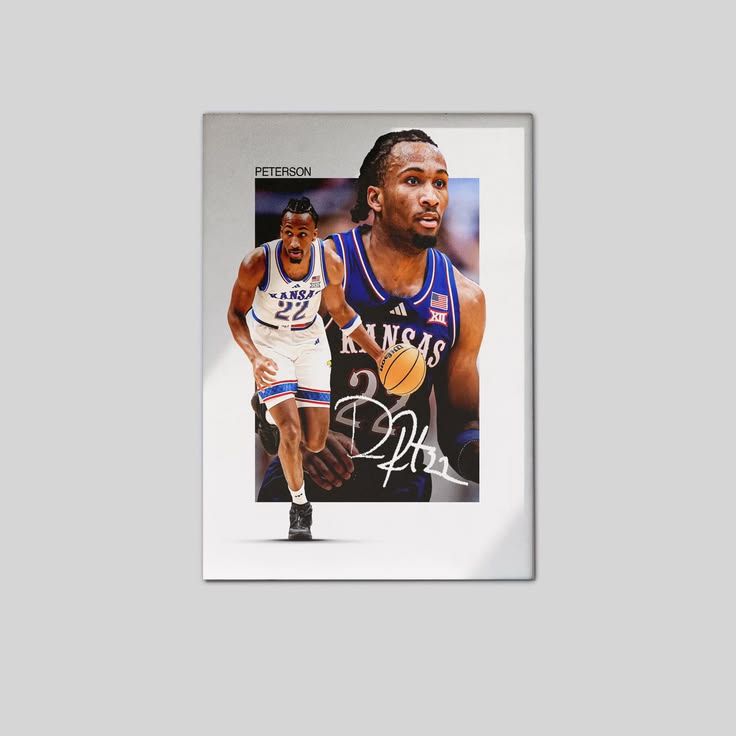 Darryn Peterson Kansas Jayhawks Basketball Poster, Sports Wall Decor Size 24''x36''