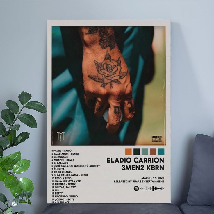 Music Poster Eladio Carrion 3MEN2 KBRN Wall Decorative Art Painting Living Room Size 24''x36''
