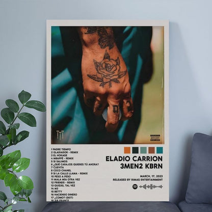 Music Poster Eladio Carrion 3MEN2 KBRN Wall Decorative Art Painting Living Room Size 24''x36''