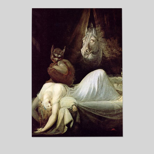 Poster Master Vintage The Nightmare Painting Poster - Retro Victorian Print - Fine Art - Ha.llo.ween Art Size 24''x36''