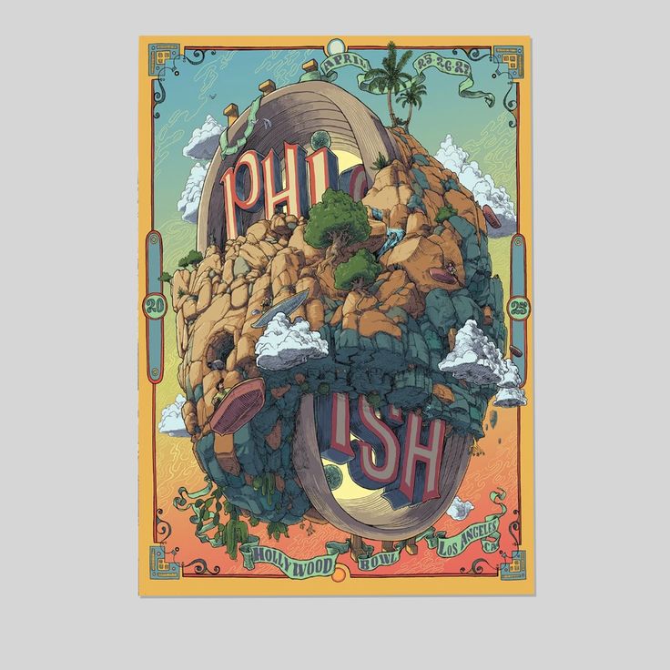 Poster PHISH in Los Angeles, CA on Apr 25, 2025 Tour Poster Size 24''x36''