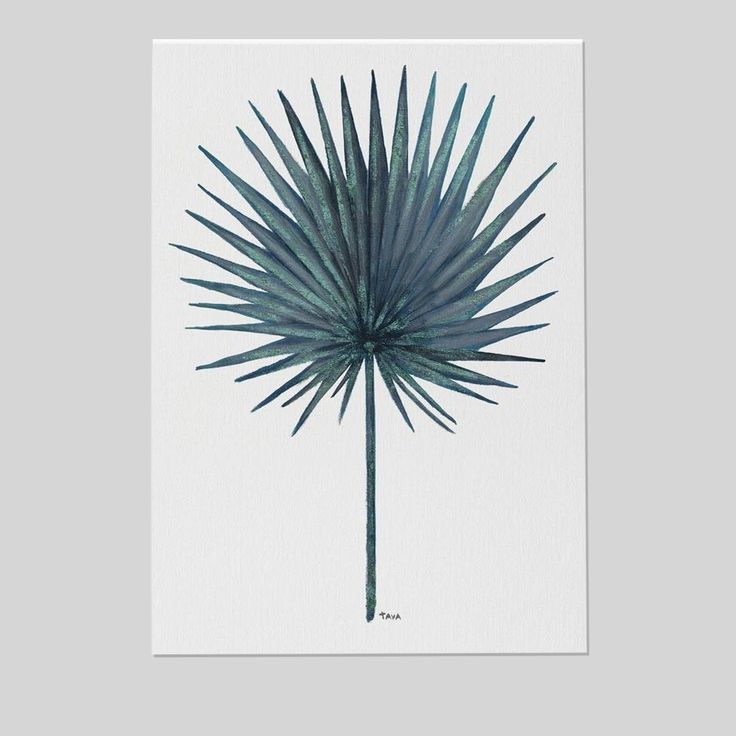 Renditions Gallery Blue Oasis II Wall Art, Premium Gallery Wrapped Canvas Decor, Ready to Hang Retro Style - Size 24''x36''