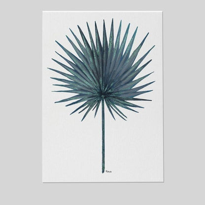 Renditions Gallery Blue Oasis II Wall Art, Premium Gallery Wrapped Canvas Decor, Ready to Hang Retro Style - Size 24''x36''